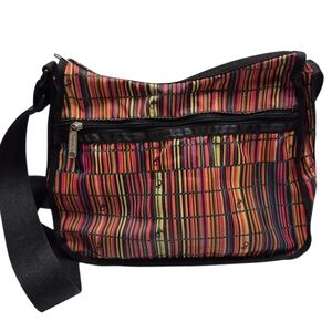 Diane Von Furstenberg for Le Sportsac Striped Multicolor Crossbody Bag